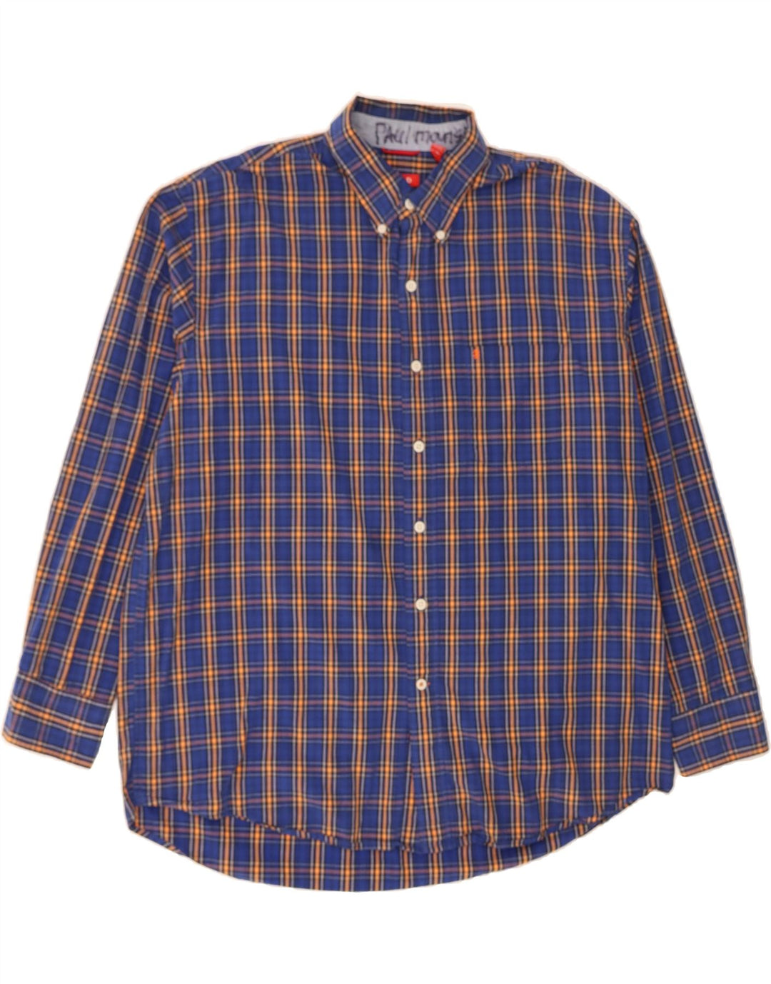IZOD Mens Shirt XL Blue Check Cotton Vintage Izod and Second-Hand Izod from Messina Hembry 