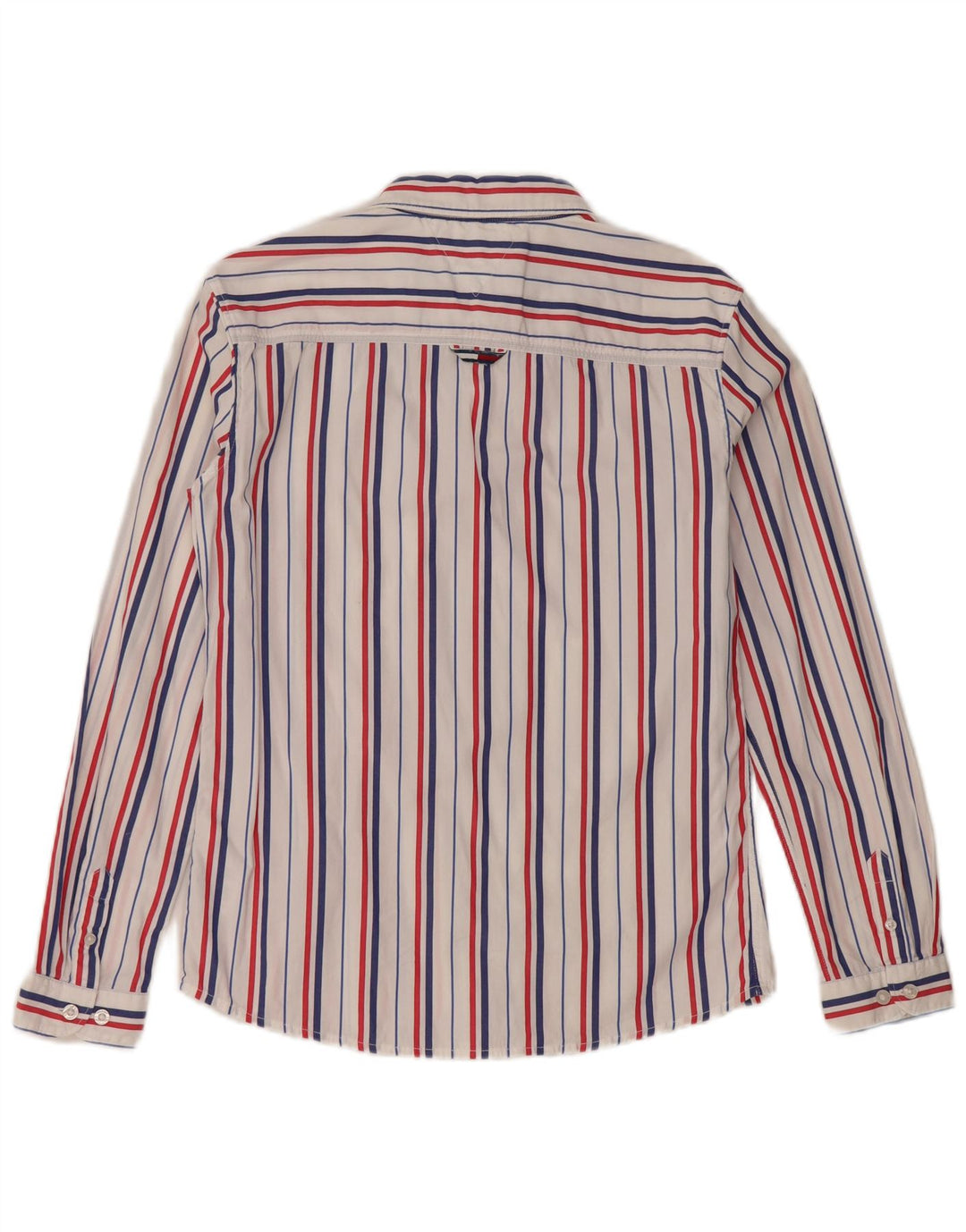 TOMMY HILFIGER Boys Shirt 13-14 Years White Pinstripe Cotton