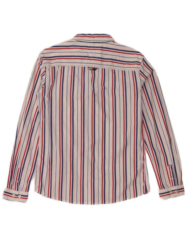 TOMMY HILFIGER Boys Shirt 13-14 Years White Pinstripe Cotton