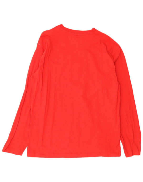 Champion Womens Long Sleeve T-Shirt Top UK 20 2XL Red Cotton