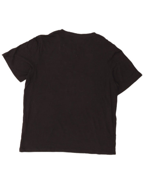 Jack & Jones Mens Miami Graphic T-Shirt Top XL Black Cotton