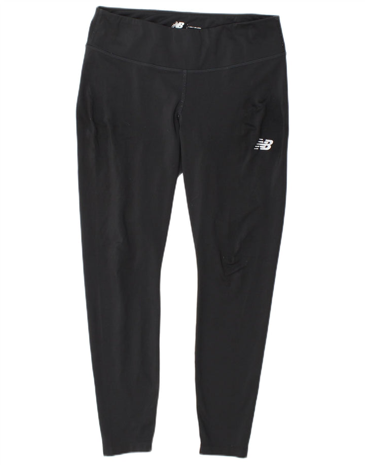 New Balance Womens Leggings UK 14 Large  Black Polyester