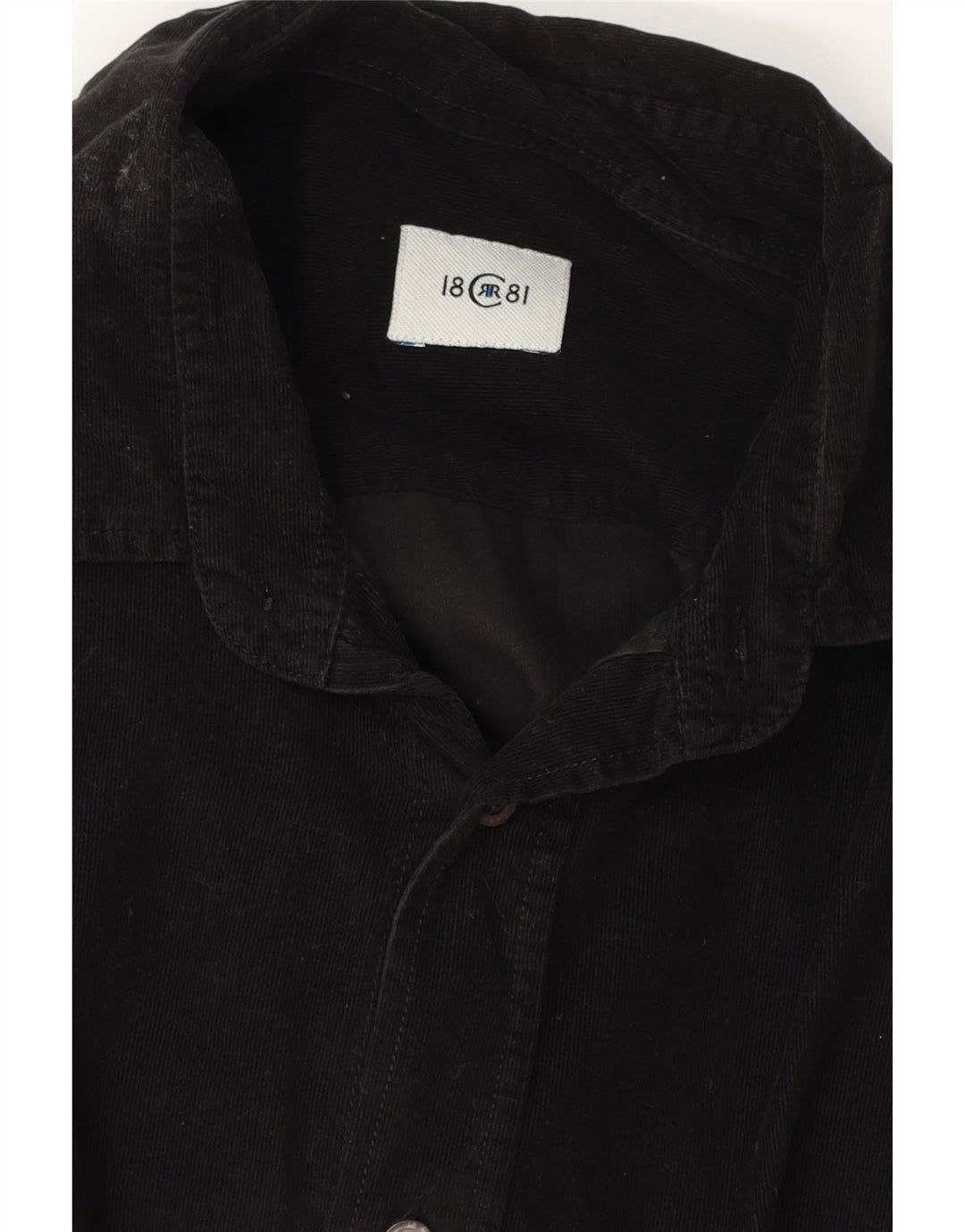 CERRUTI 1881 Mens Corduroy Shirt Medium Black Vintage Cerruti 1881 and Second-Hand Cerruti 1881 from Messina Hembry 