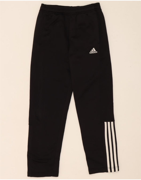 Adidas Boys Tracksuit Trousers 11-12 Years Black Polyester