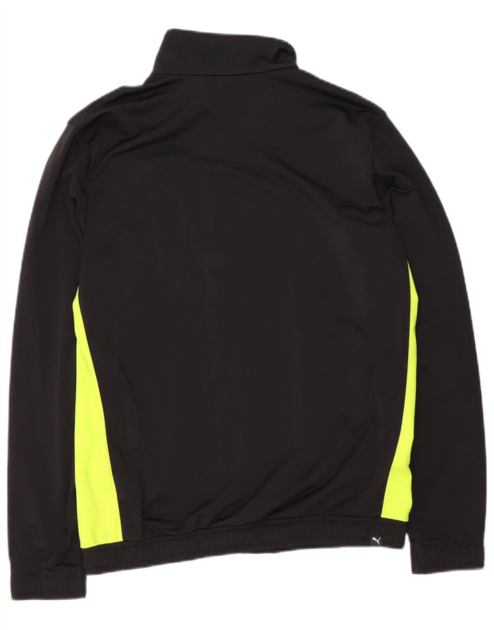 Puma Mens Graphic Tracksuit Top Jacket Small Black Colourblock Polyester