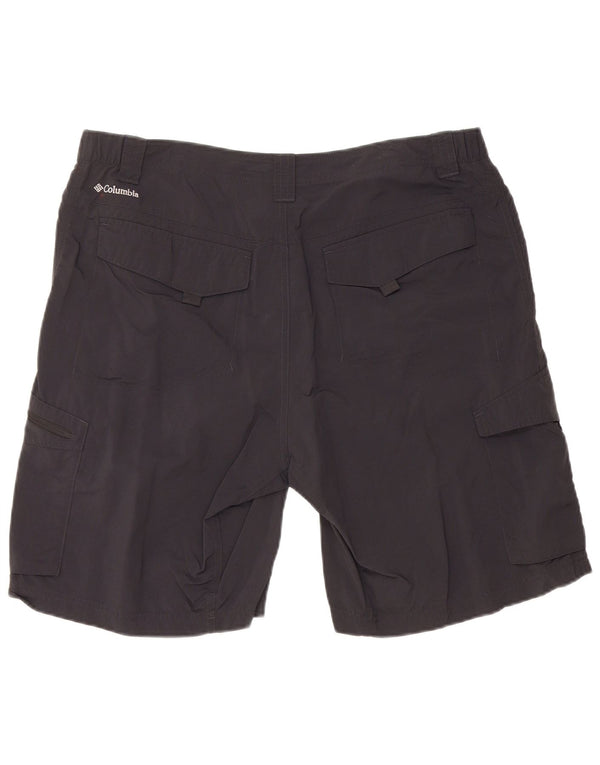 COLUMBIA Mens Omni-Shade Cargo Shorts W36 Large Black Nylon