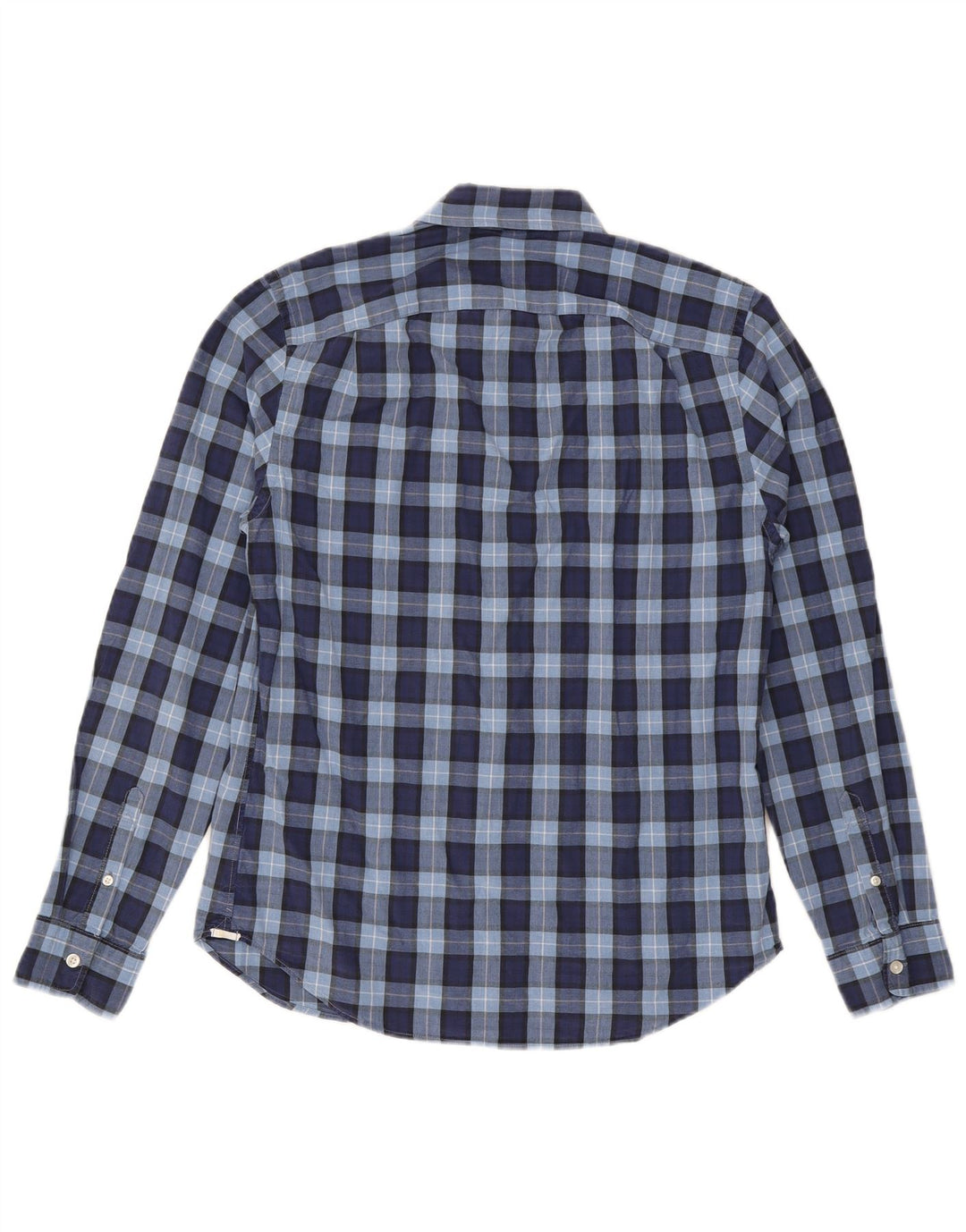 GAP Mens Shirt Medium Navy Blue Check Cotton