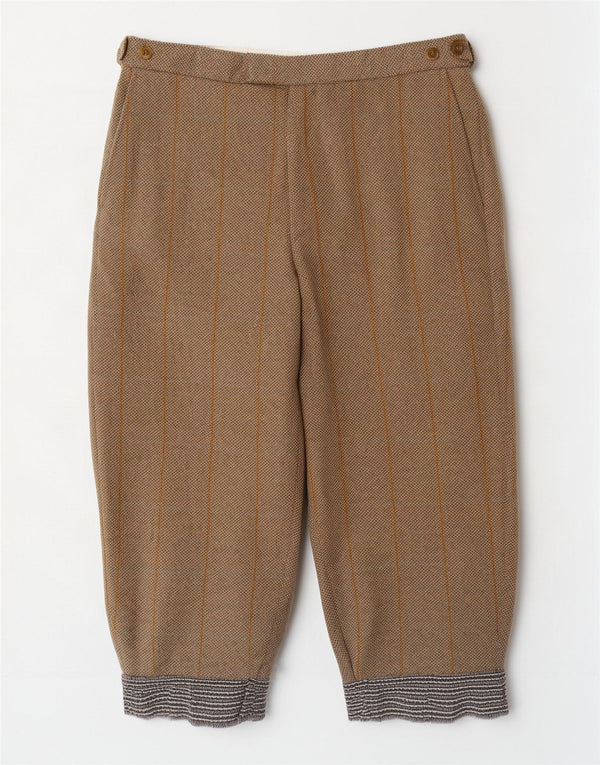Bladen Supasax Mens Saxon High Waist Capri Trousers W34 L22 Green Check