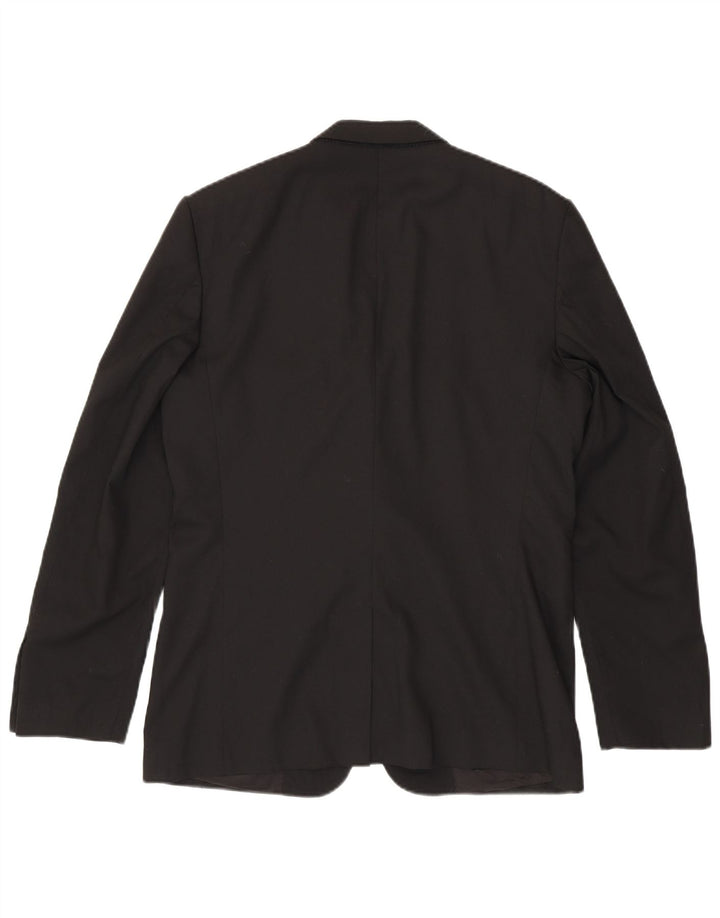 ZARA Mens 2 Button Blazer Jacket EU 50 Medium Black Polyester