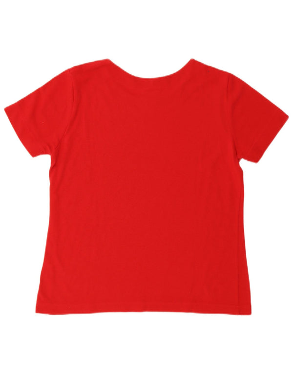 LACOSTE Womens T-Shirt Top Size 44 Large Red