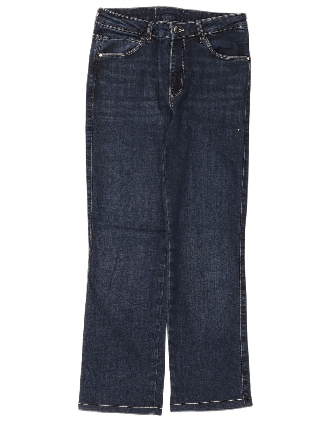 GUESS Womens Eco Straight Jeans W28 L27 Navy Blue Cotton