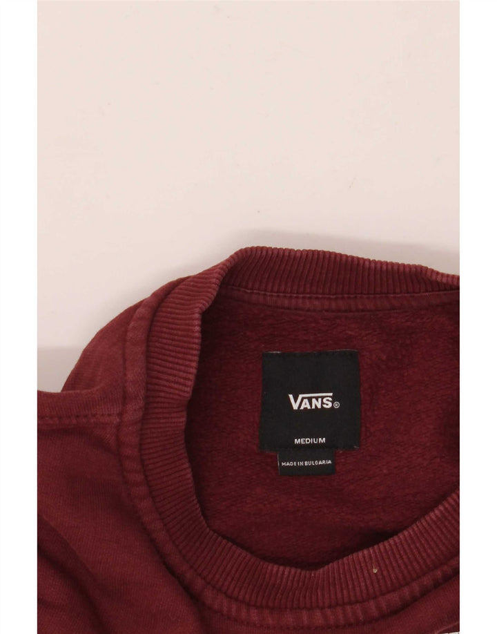 Vans Mens Graphic Sweatshirt Jumper Medium Burgundy