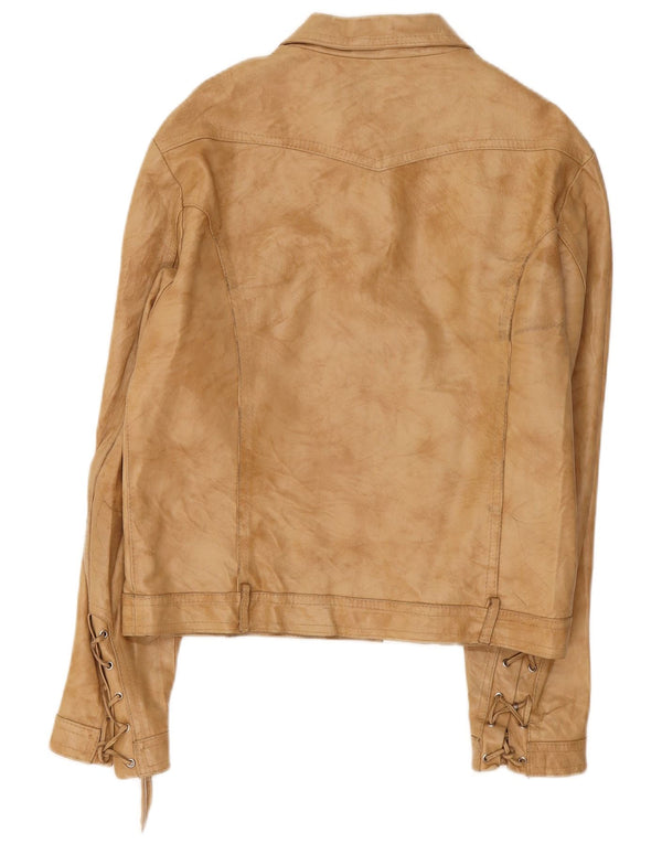 Imperial Womens Leather Jacket UK 18 XL Beige