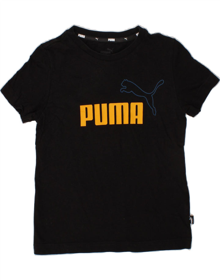 PUMA Boys Graphic T-Shirt Top 5-6 Years Black Vintage Puma and Second-Hand Puma from Messina Hembry 