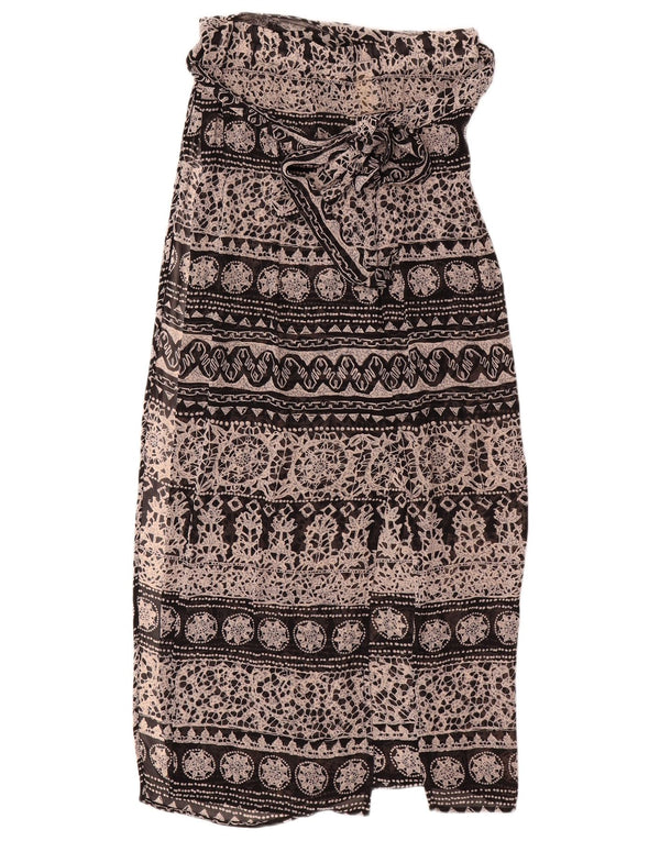 Max & Co. Womens High Waist Wrap Skirt UK 12 Medium W28 Black Floral