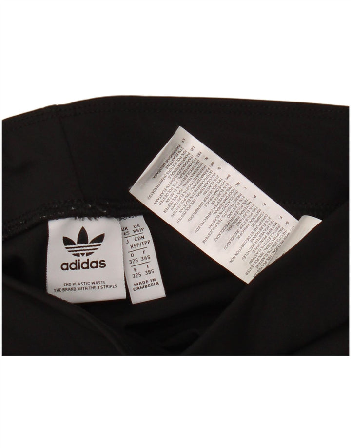 ADIDAS Womens Flare Leggings UK 6 XS Black Polyester