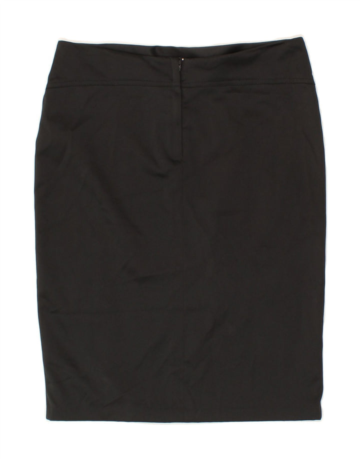 AIR WEAR Womens Pencil Skirt  US 8 Medium W30 Black Polyester Vintage Air Wear and Second-Hand Air Wear from Messina Hembry 