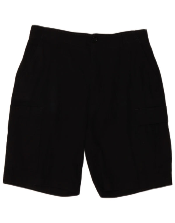 Zara Mens Cargo Shorts EU 42 Large W32  Black Cotton