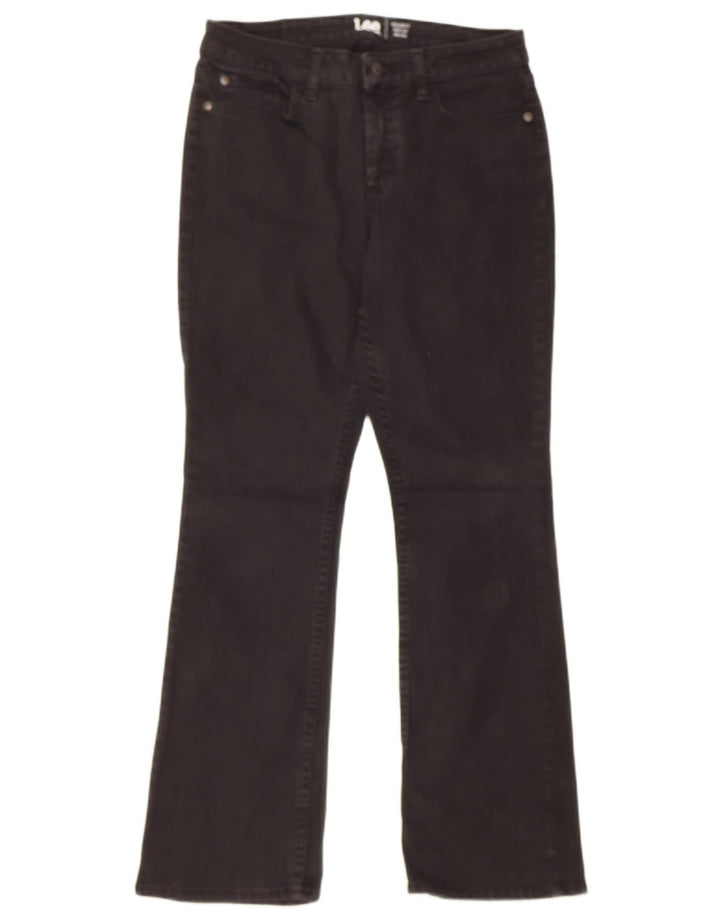 LEE Womens Regular Fit Mid Rise Bootcut Jeans W30 L29  Black Cotton