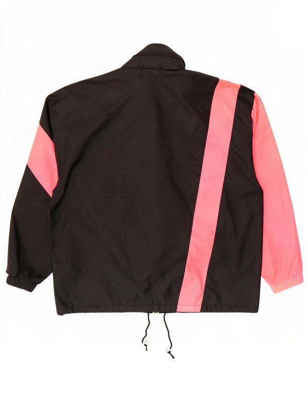 Puma Mens Graphic Hooded Rain Jacket UK 40 Large Black Colourblock