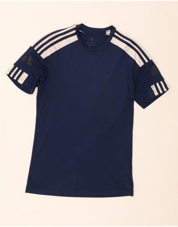 Adidas Mens Aeroready Graphic T-Shirt Top Small Navy Blue Colourblock