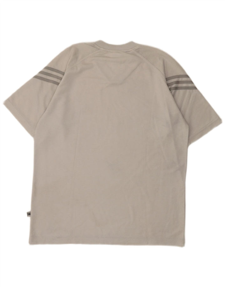 Adidas Mens T-Shirt Top UK 38/40 Medium Grey Polyester