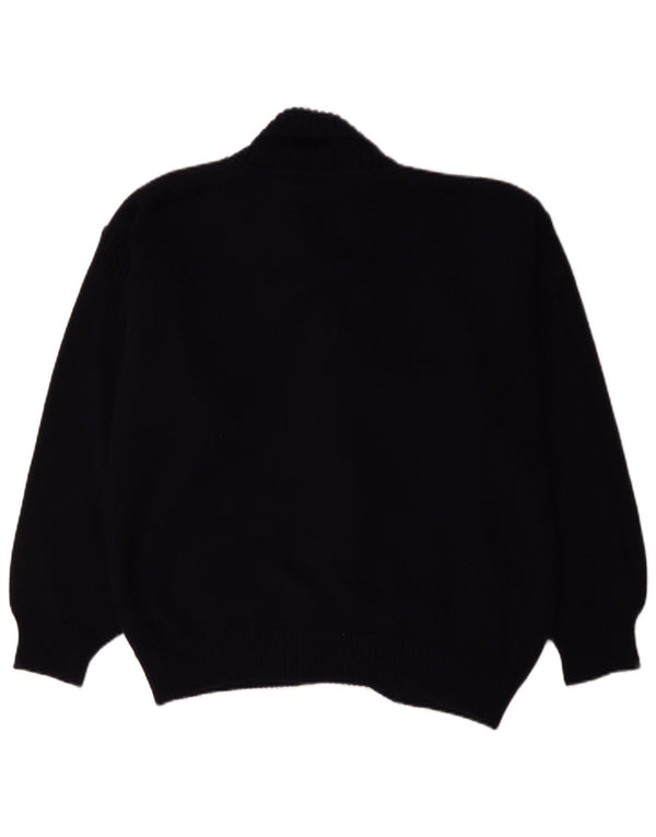 Frank Alexs Womens Cardigan Sweater IT 52 2XL Navy Blue Wool