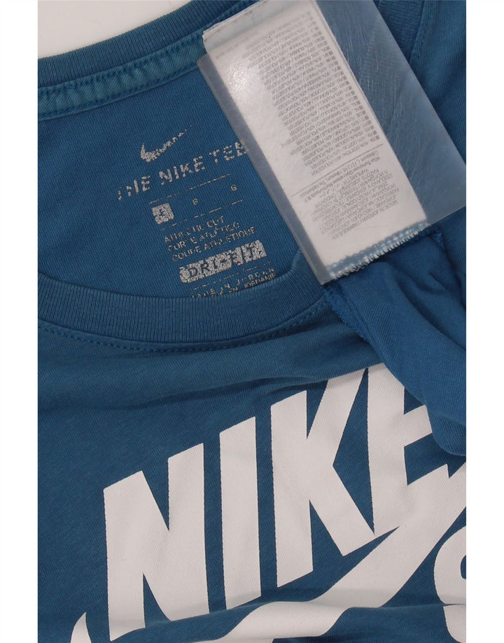 NIKE Mens Athletic Cut Graphic T-Shirt Top Large Blue Cotton