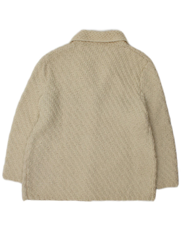 Vintage Womens Cardigan Sweater UK 16 Large Beige