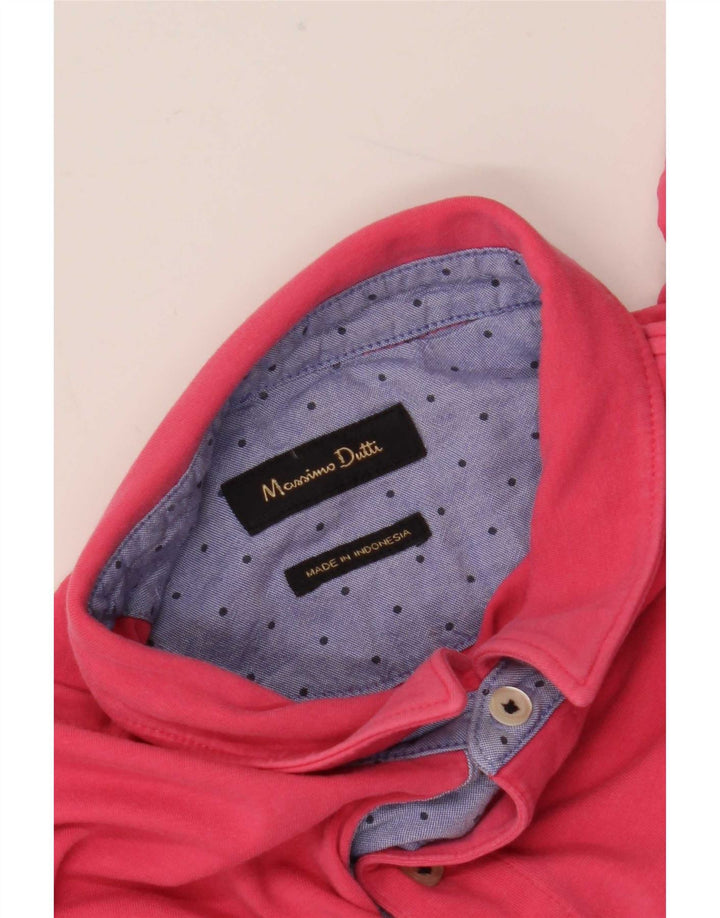 Massimo Dutti Mens Polo Shirt Small Pink