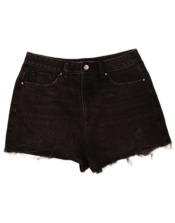 Zara Womens Denim Shorts EU 40 Medium W30  Grey Cotton
