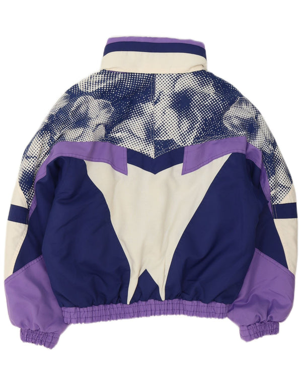 Fila Womens Loose Fit Ski Jacket IT 42 Medium Purple Polyester Retro