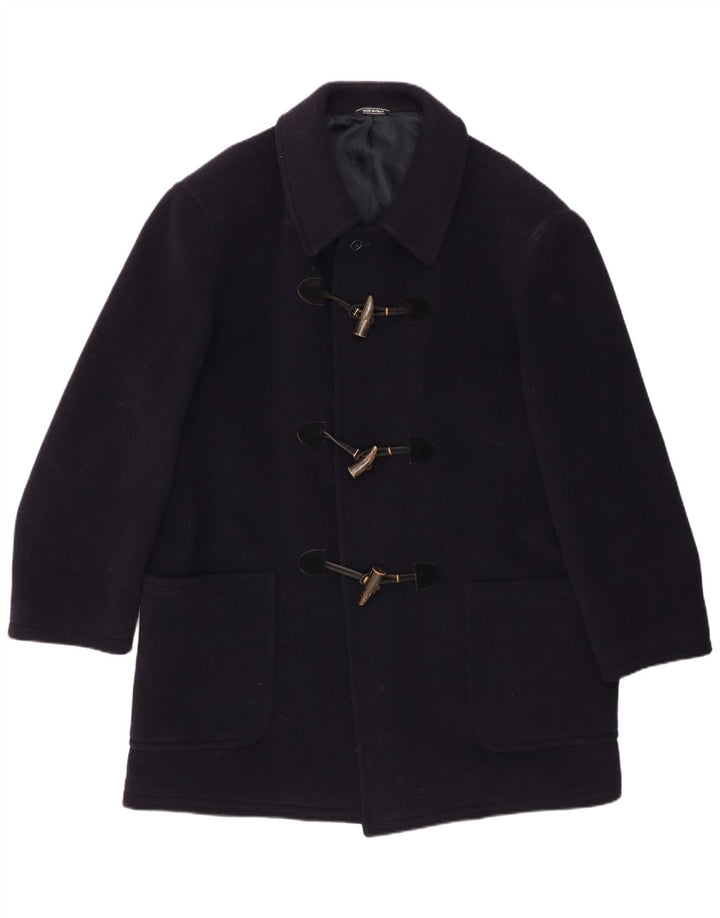 Tadon Mens Duffle Coat IT 52 XL Navy Blue Virgin Wool