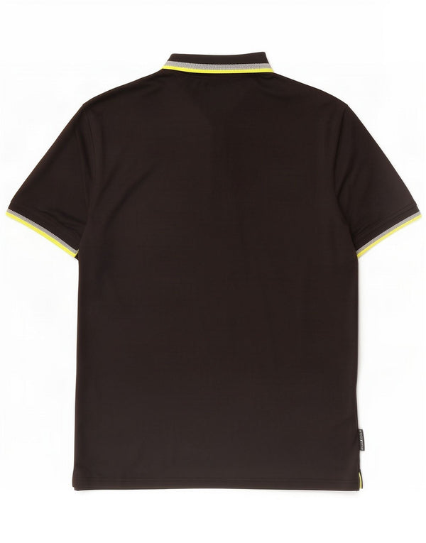 Dkny Mens Golf Polo Shirt Large Black Polyester