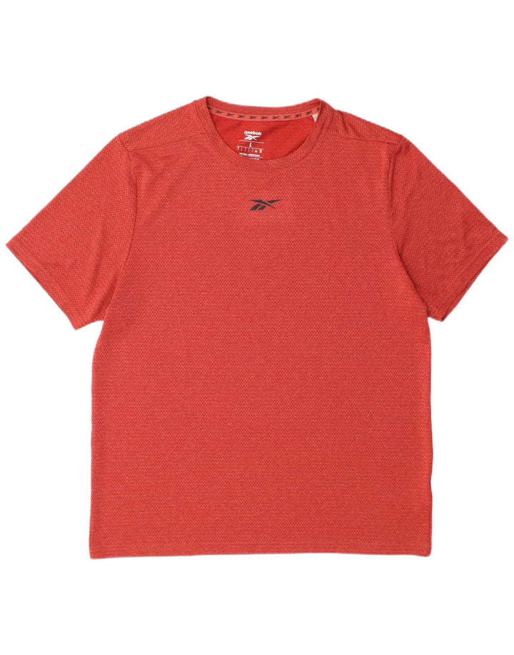 Reebok Mens T-Shirt Top Large Red Polyester