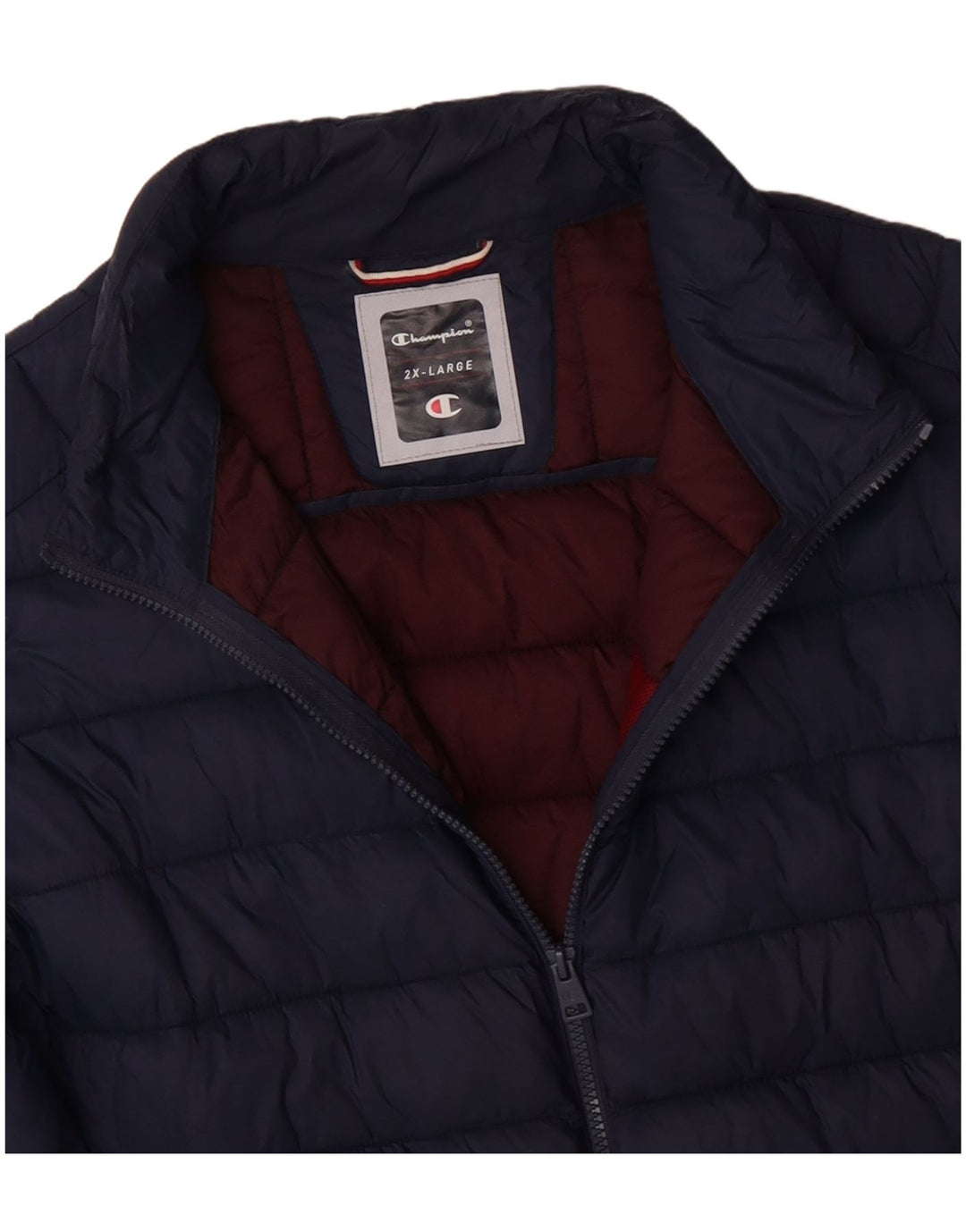 CHAMPION Mens Padded Jacket UK 44 2XL Navy Blue Polyamide