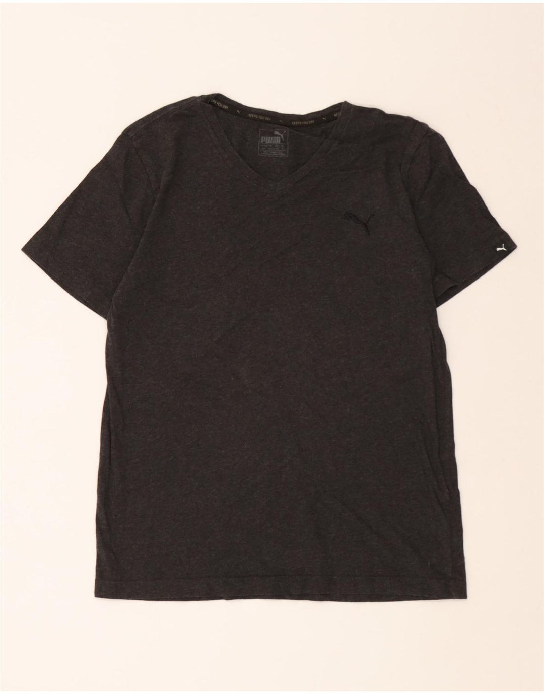PUMA Mens T-Shirt Small Grey Vintage Puma and Second-Hand Puma from Messina Hembry 