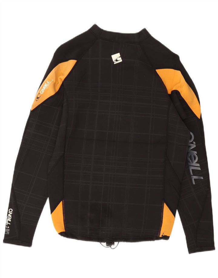 O'NEILL Womens Graphic Top Long Sleeve UK 18 XL Navy Blue Check Rayon