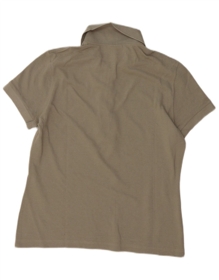 LACOSTE Womens Polo Shirt Size 44 Large Grey Cotton