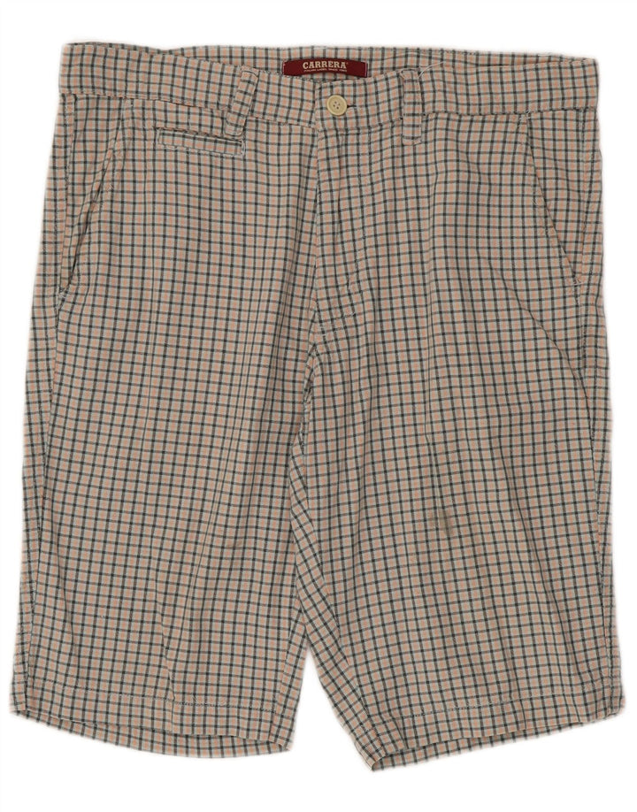 Carrera Mens Chino Shorts IT 50 Large W34 Multicoloured Gingham Cotton