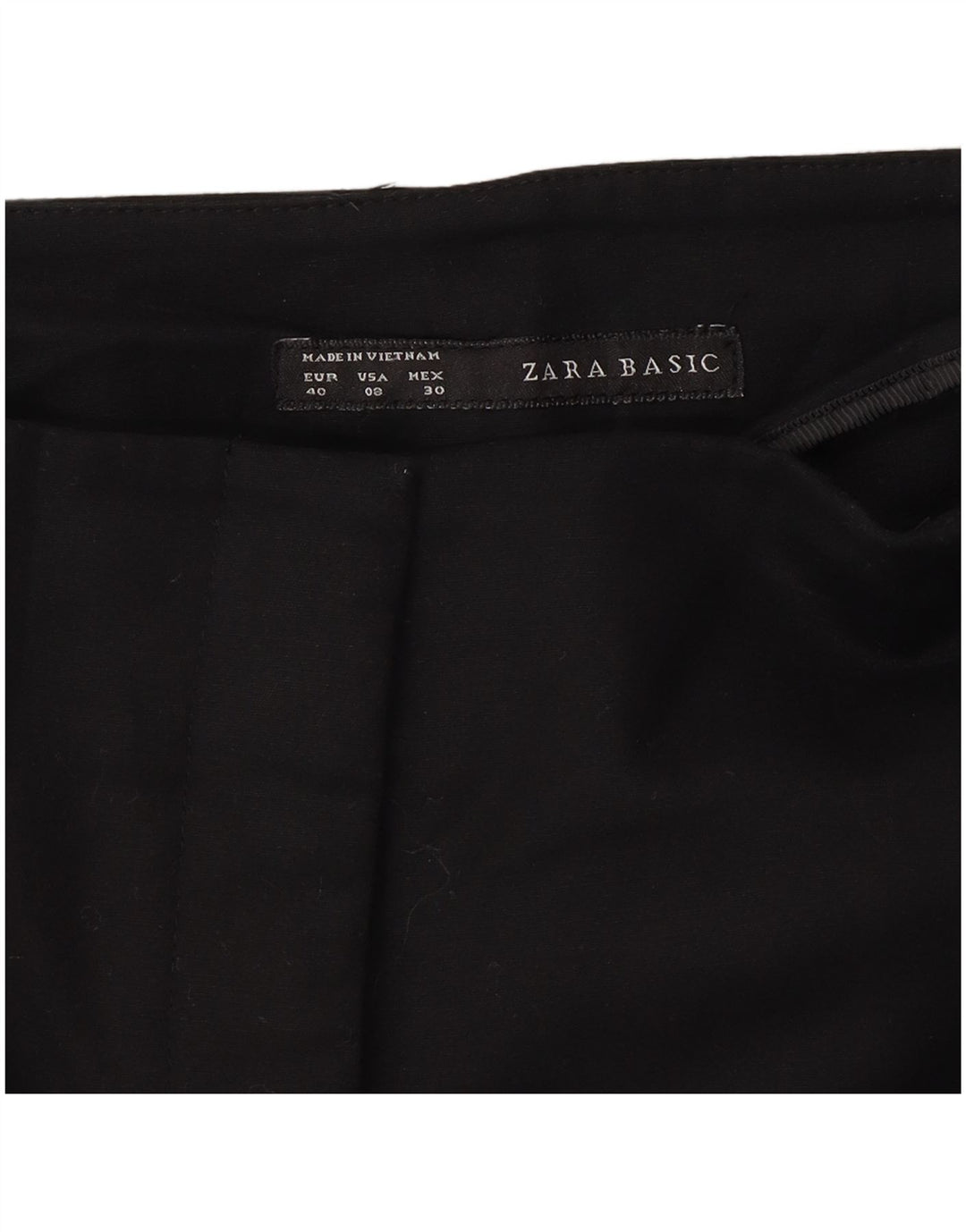 ZARA Womens Slim Suit Trousers EU 40 Medium W30 L28 Black