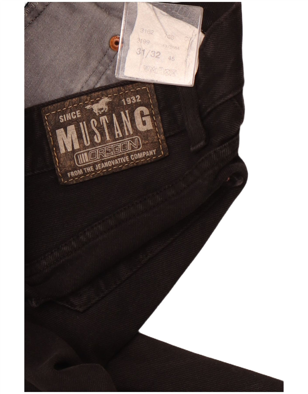MUSTANG Mens Oregon Straight Jeans W31 L32 Black Cotton