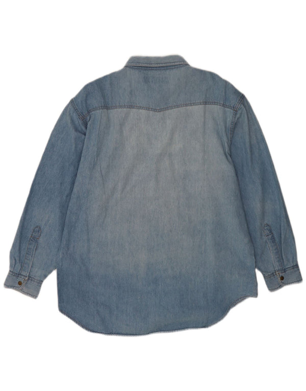 Brandon & C Mens Denim Shirt XL Blue Cotton