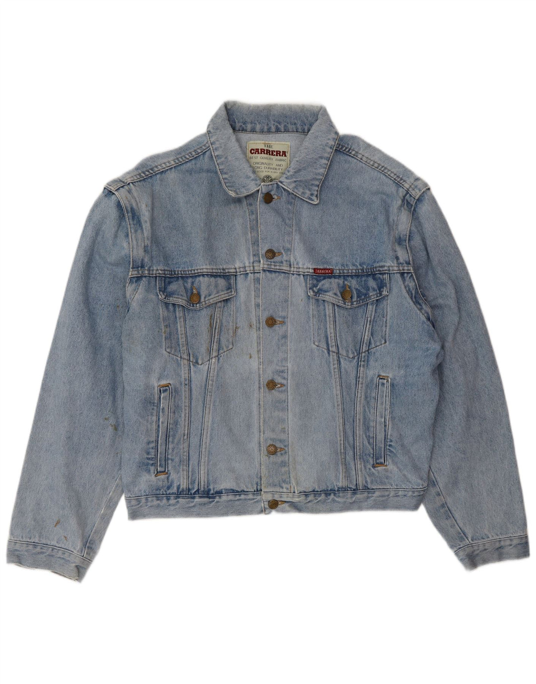 CARRERA Mens Denim Jacket UK 40 Large Blue