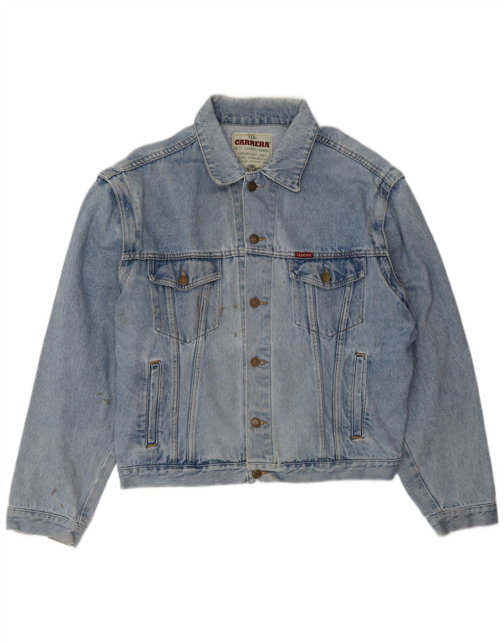 CARRERA Mens Denim Jacket UK 40 Large Blue