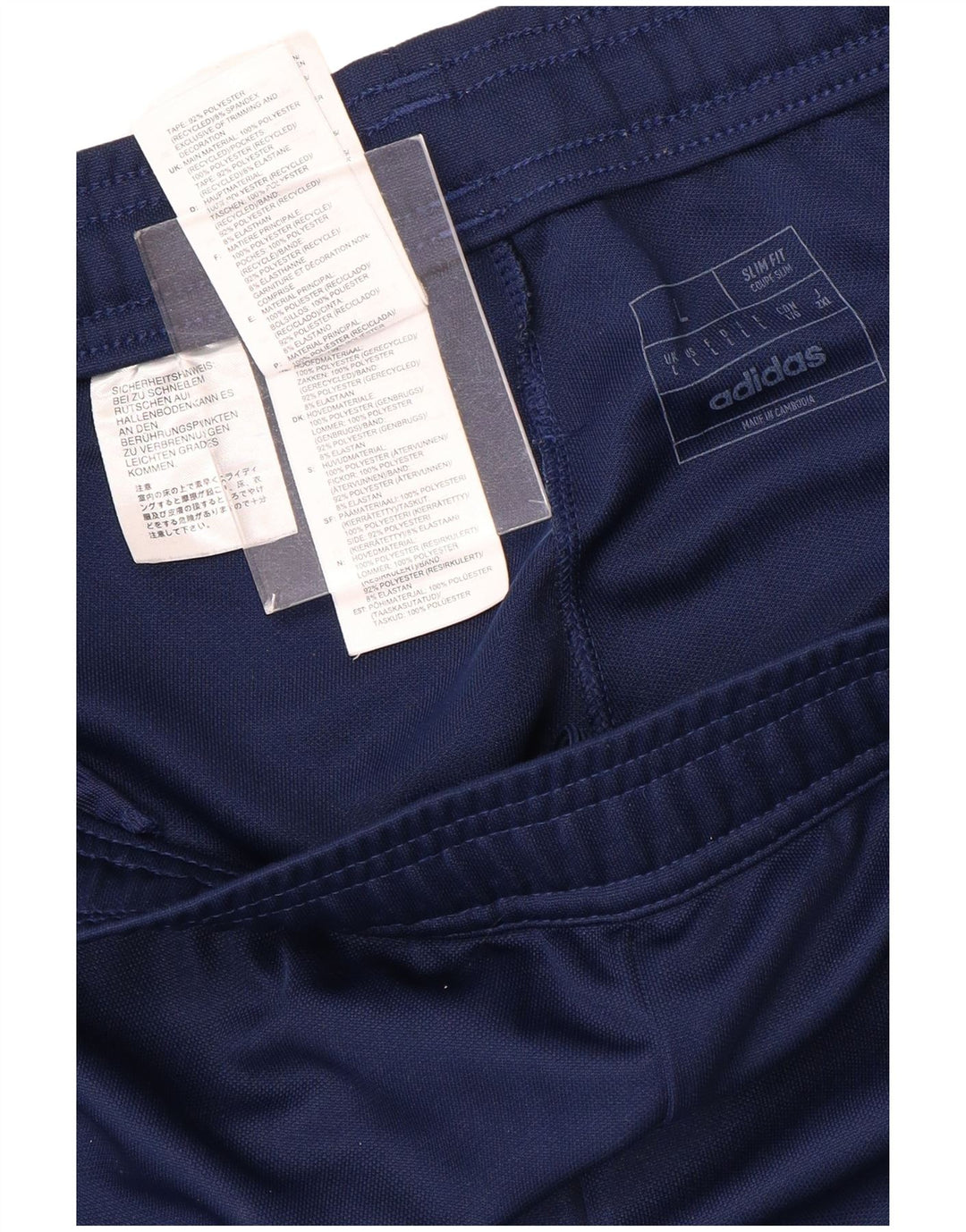 ADIDAS Mens Aeroready Slim Fit Tracksuit Trousers Large  Navy Blue