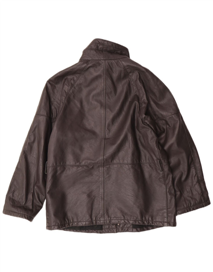 XC GIGLIO Mens Leather Jacket UK 38 Medium Black Leather