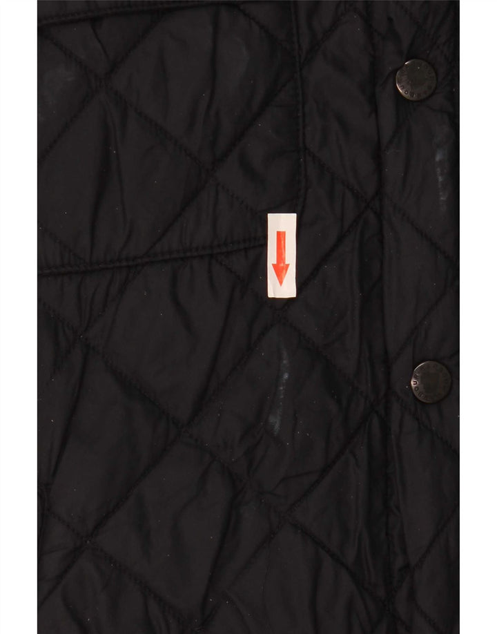 Barbour Mens Quilted Jacket UK 38 Medium Navy Blue Polyamide