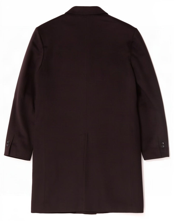 Bucalo Mens Overcoat IT 54 2XL Black Wool
