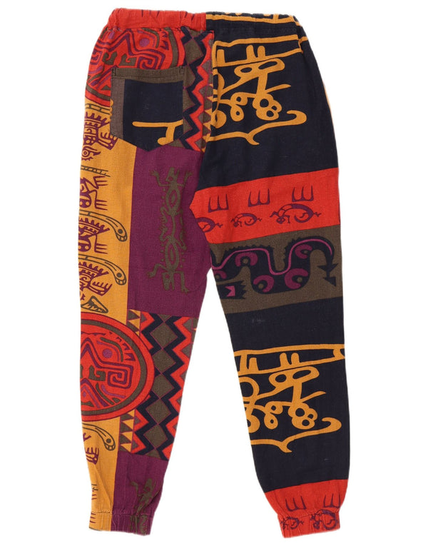 VINTAGE Girls Casual Trousers 15-16 Years 2XL W30 L25 Multicoloured